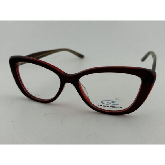 LINEA ROMA Accessories - LINEA ROMA - CLASS 317 C2 51-15-140 Red and Gold Glitter Plastic Glasses Frames